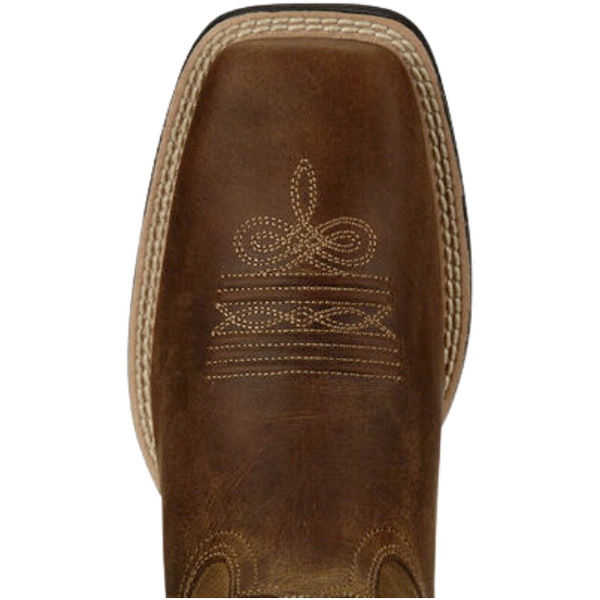 2026 Ariat Womens Round Up Wide Square Toe Medium Width Western Boot 10018528 - Powder Brown